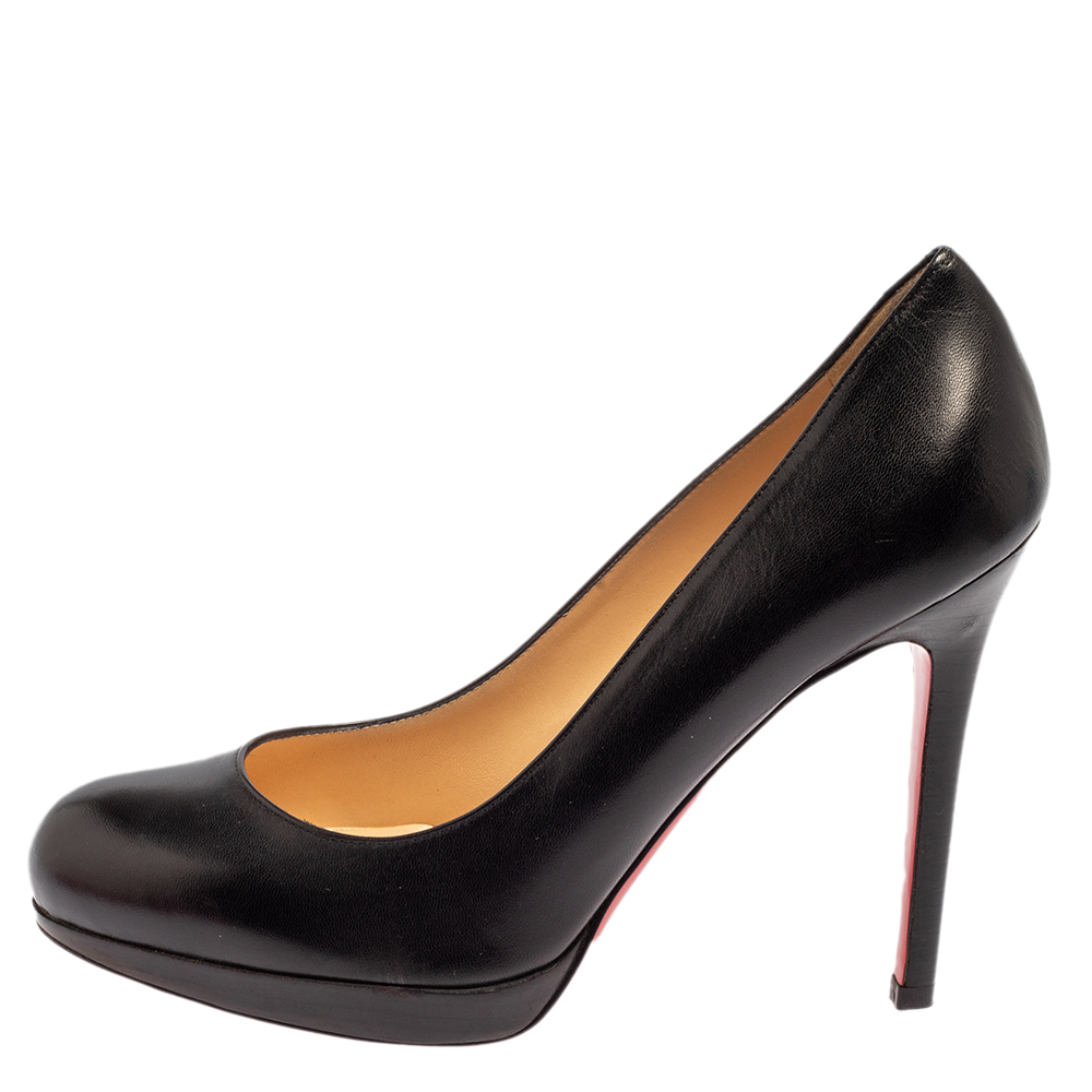 

Christian Louboutin Black Leather New Simple Pumps