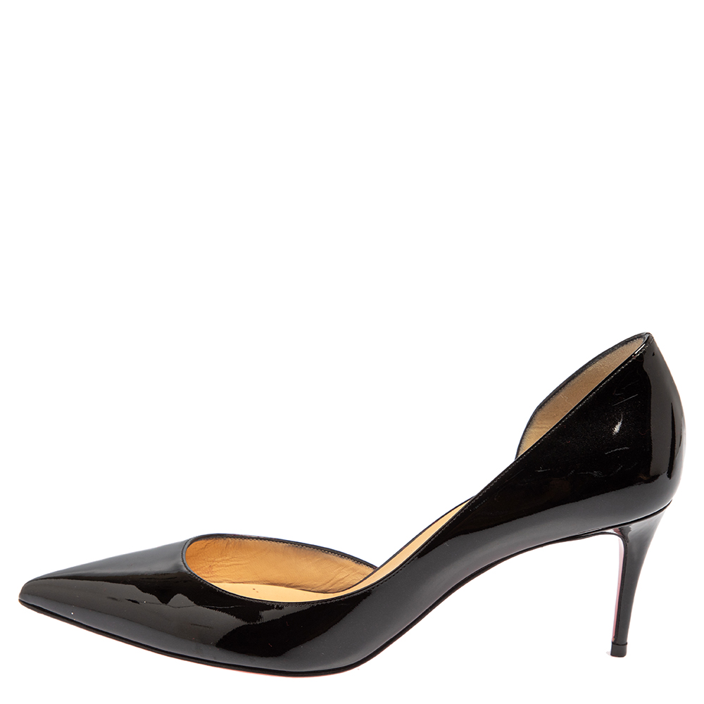 

Christian Louboutin Black Patent Leather Iriza Pumps Size