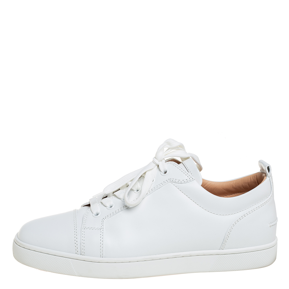 

Christian Louboutin White Leather Low Top Sneakers Size