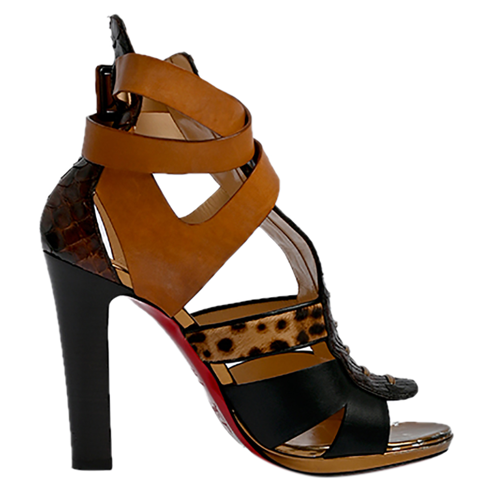 

Christian Louboutin Multicolor Leather Keny Sandals Size EU