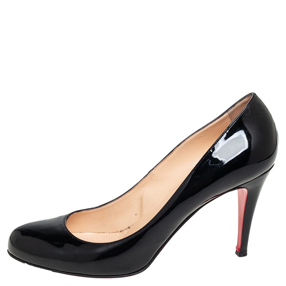 

Christian Louboutin Black Patent Leather Ron Ron Pumps Size