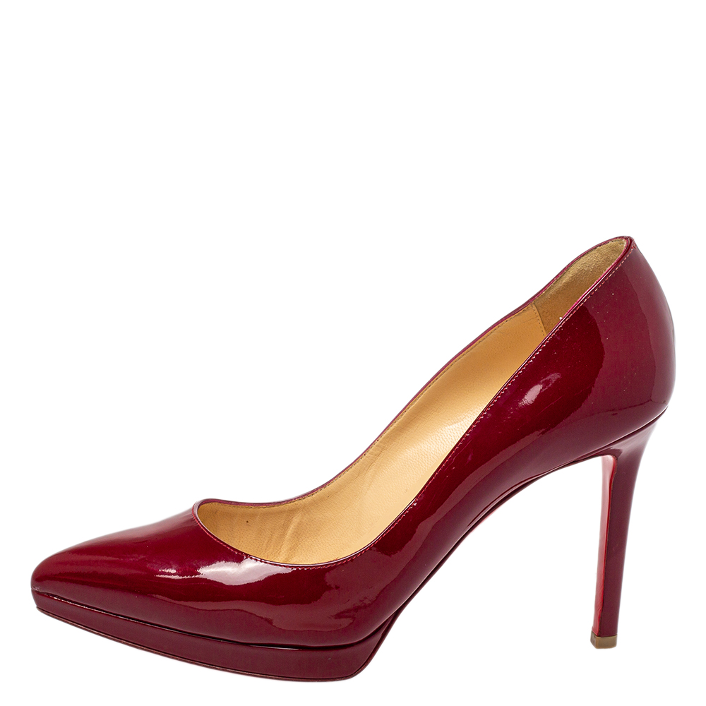 

Christian Louboutin Red Patent Leather Pigalle Plato Pointed Toe Pumps Size
