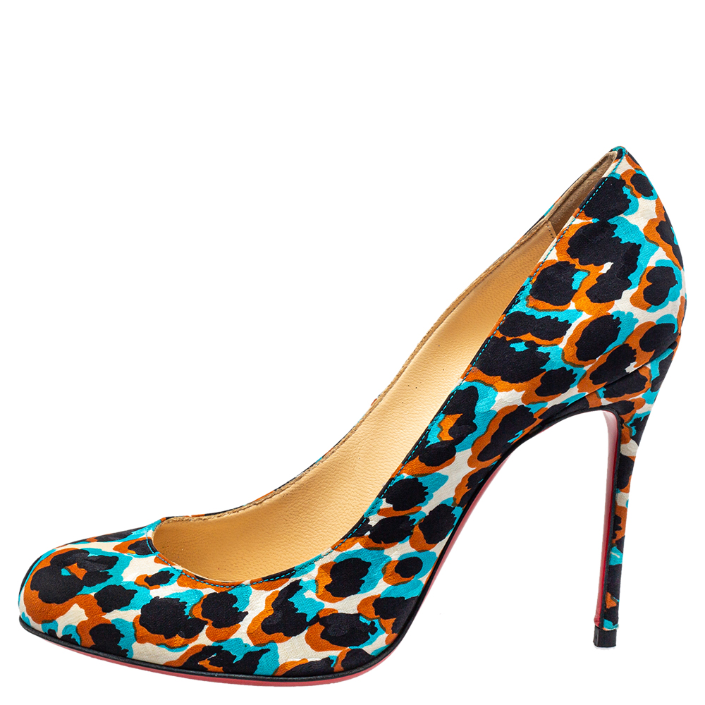 

Christian Louboutin Multicolor Leopard Print Fifi Pumps Size