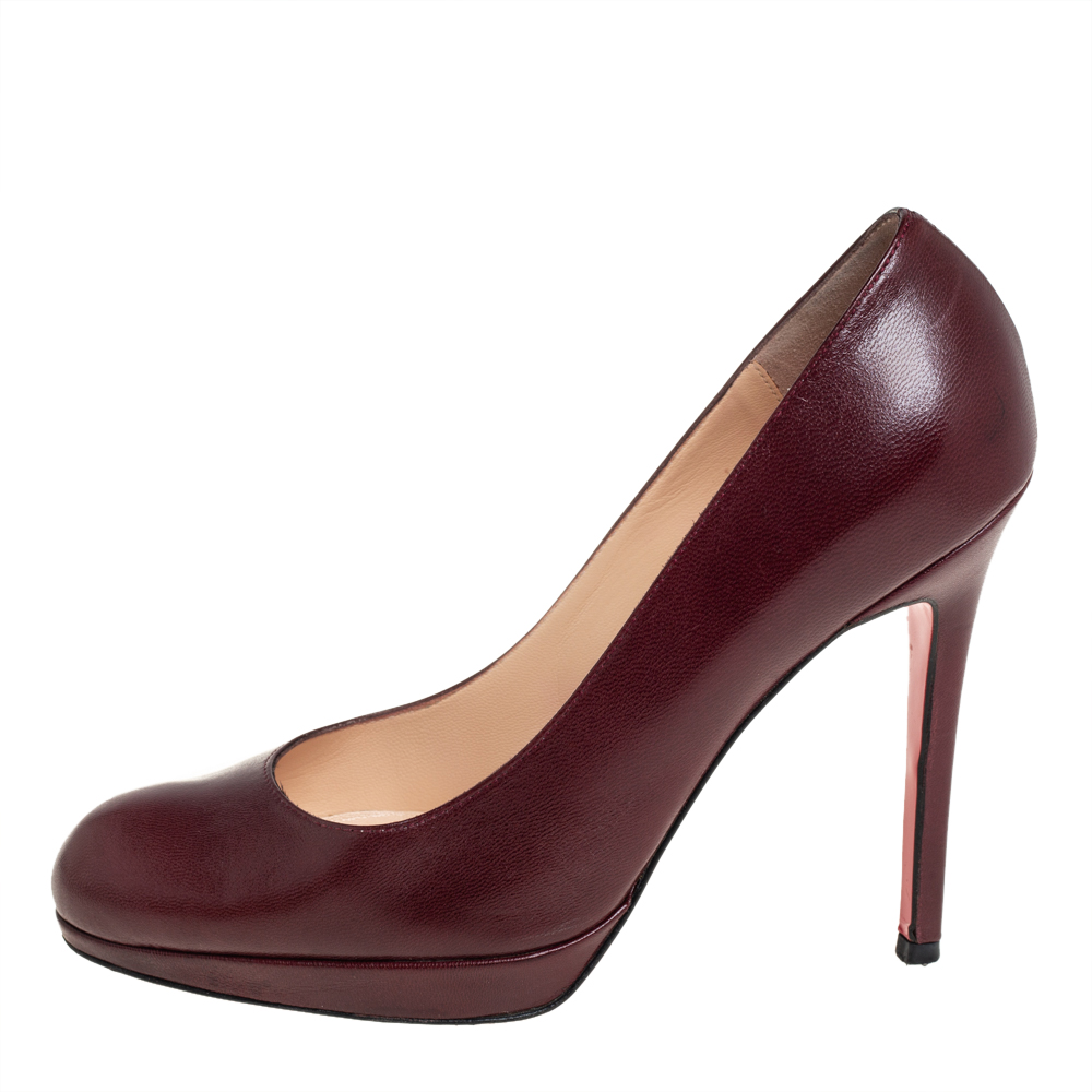 

Christian Louboutin Burgundy Leather New Simple Pumps Size