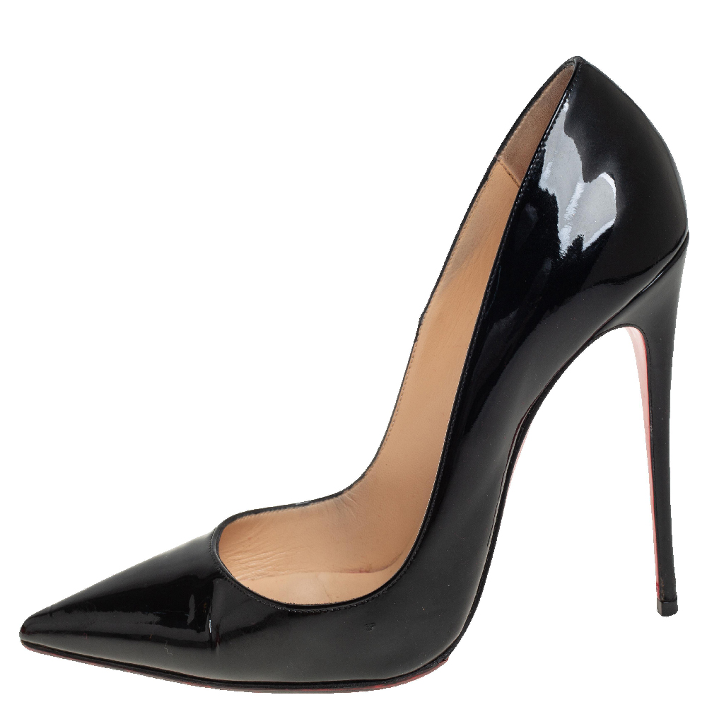 

Christian Louboutin Black Patent Leather So Kate Pumps Size