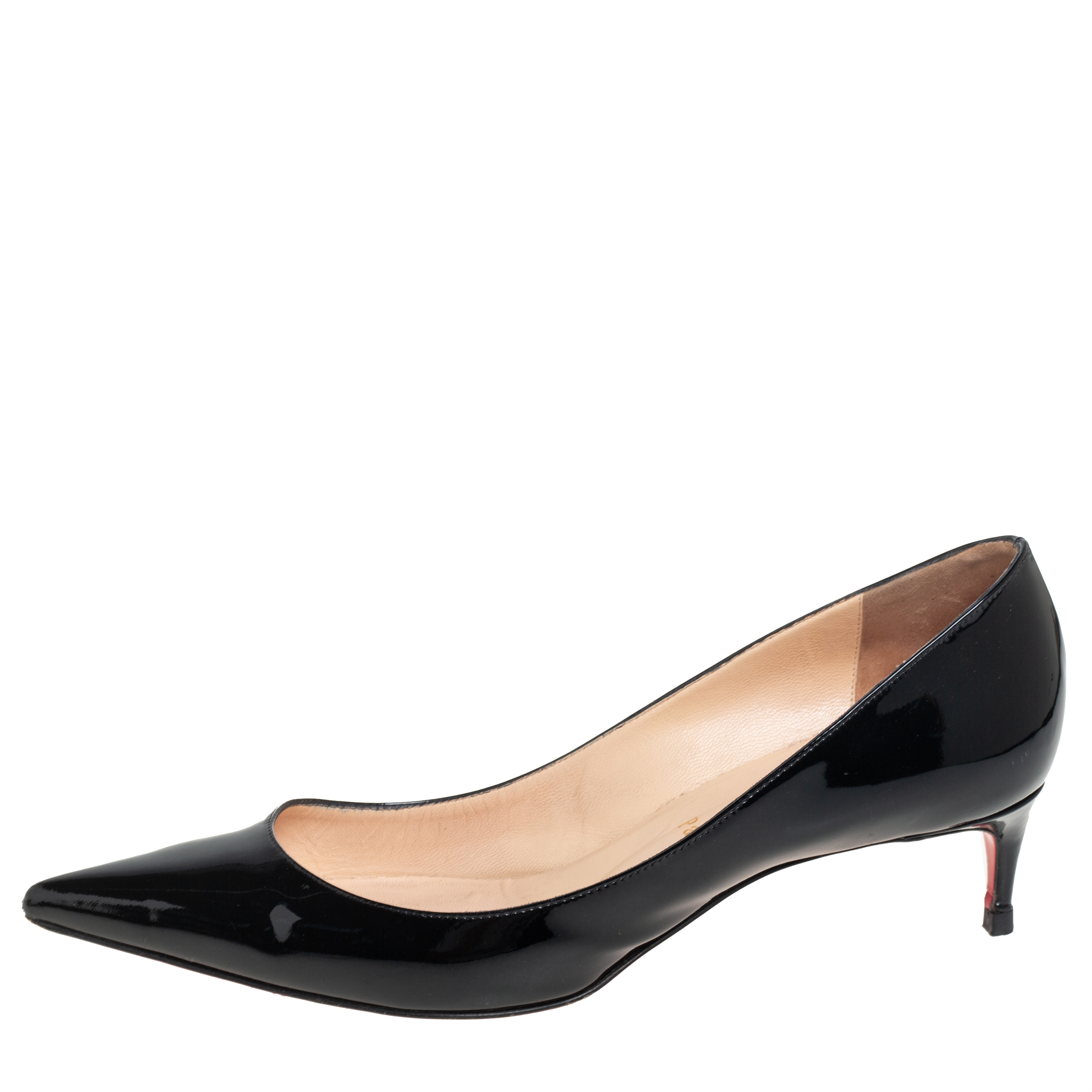 

Christian Louboutin Black Patent Leather So Kate Pumps Size