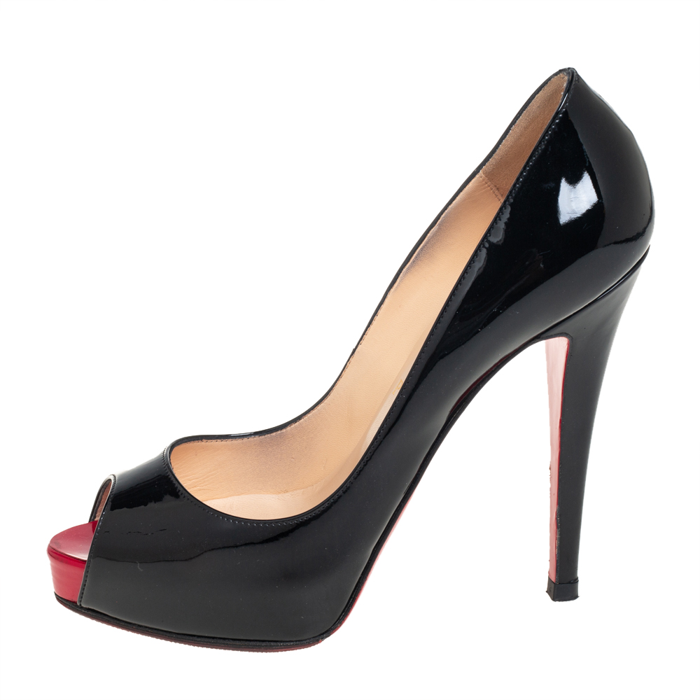 

Christian Louboutin Black Patent Leather Very Prive Pumps Size