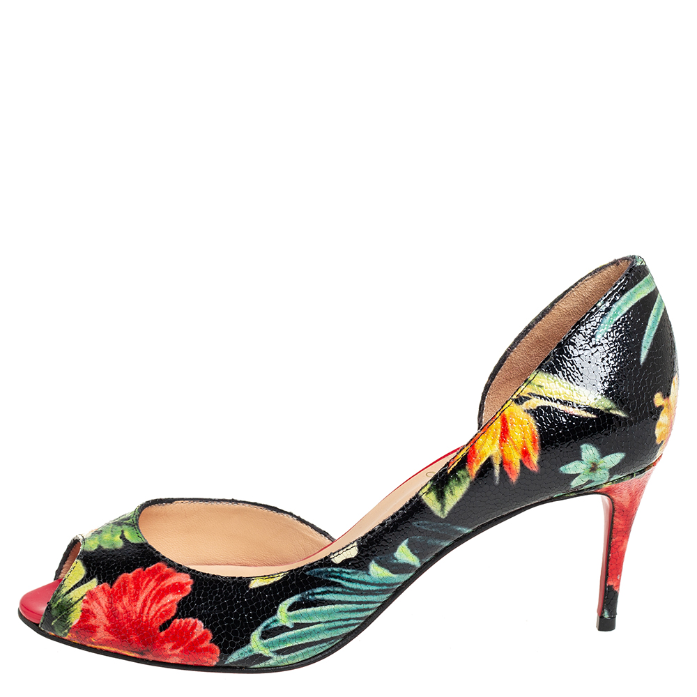 

Christian Louboutin Multicolor Leather D'Orsay Pumps Size