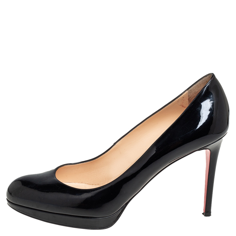 

Christian Louboutin Black Patent Leather New Simple Pumps Size
