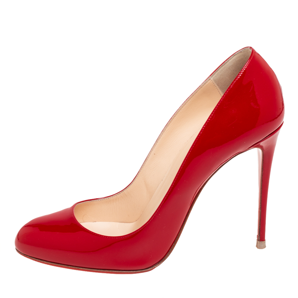 

Christian Louboutin Red Patent Leather Dorissima Pumps Size