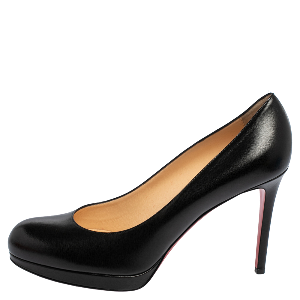 

Christian Louboutin Black Leather New Simple Pumps Size