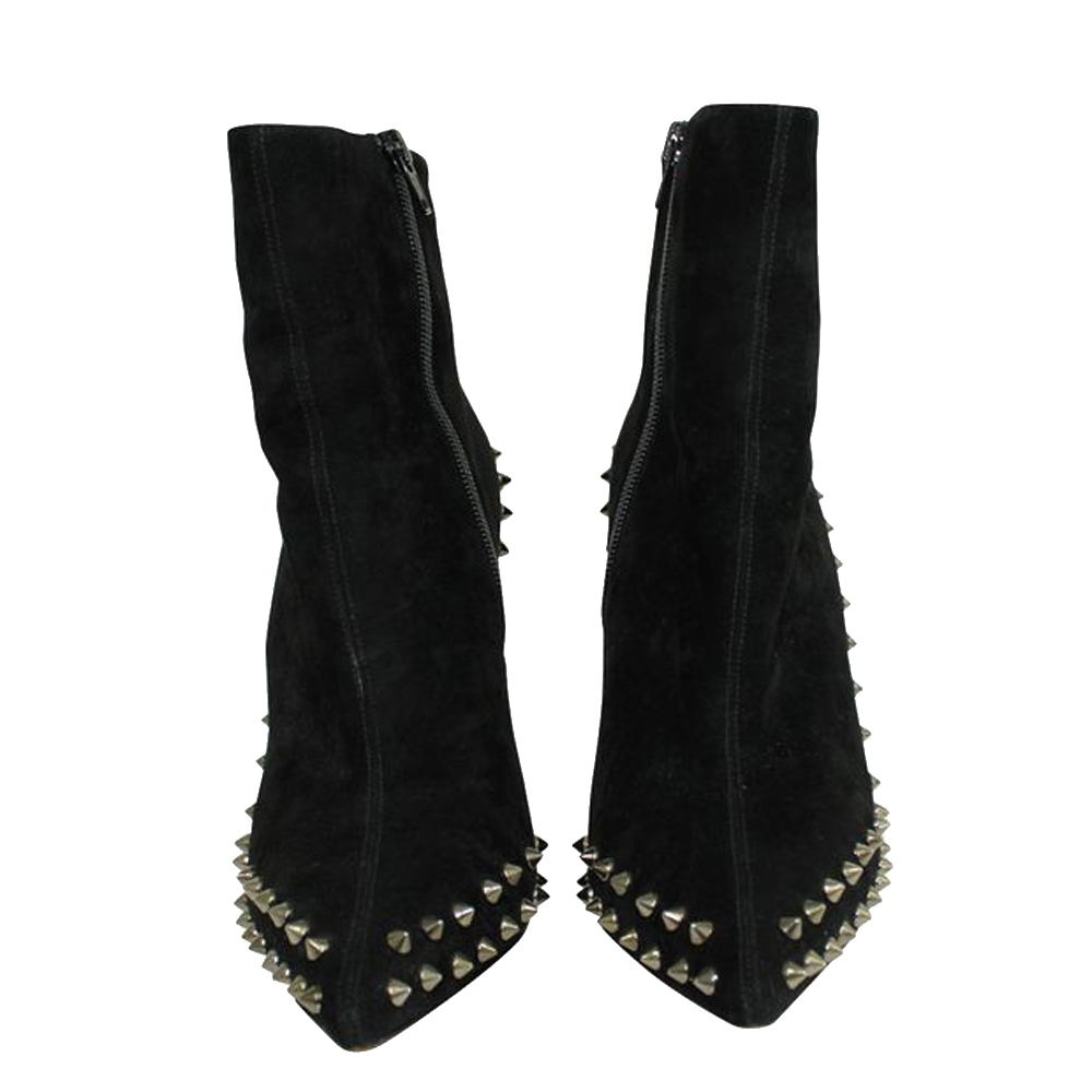 

Christian Louboutin Black Leather Suede Studs Boots Size EU 40.5