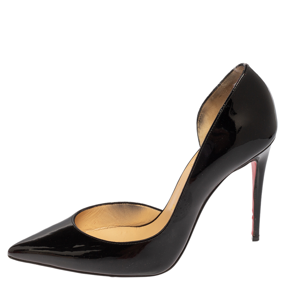 

Christian Louboutin Black Patent Leather Iriza Pumps Size