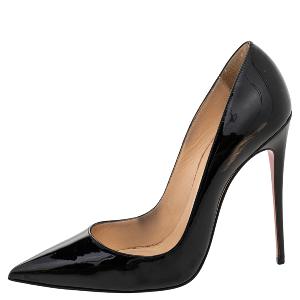 

Christian Louboutin Black Patent Leather So Kate Pumps Size