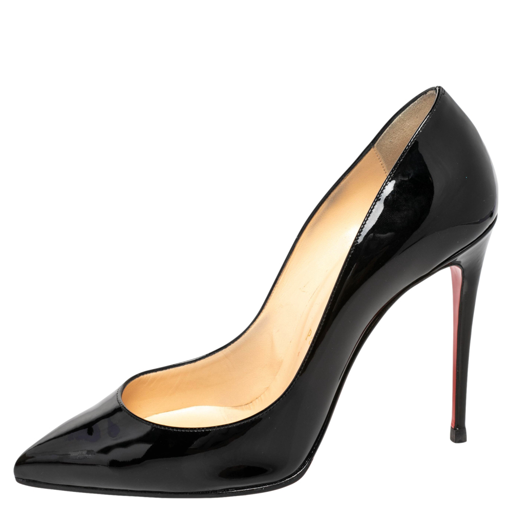 

Christian Louboutin Black Patent Leather Pigalle Follies Pumps Size