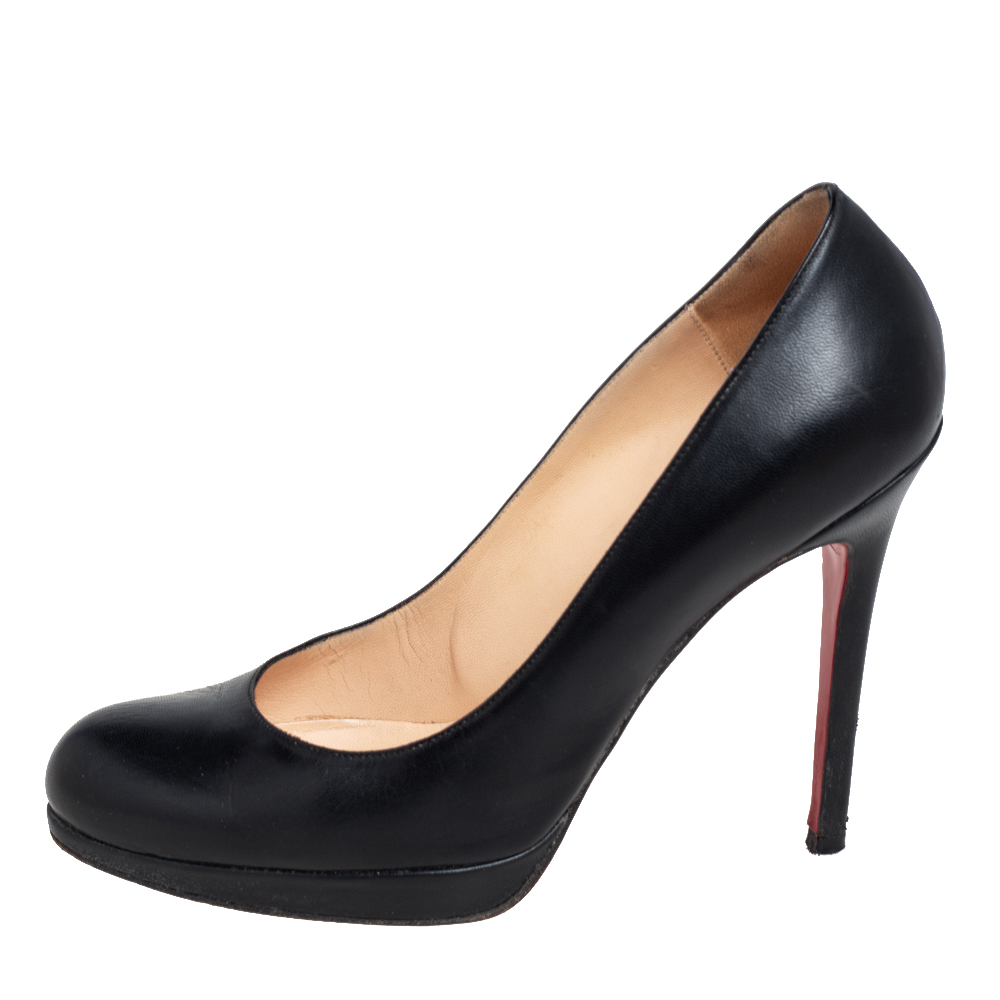 

Christian Louboutin Black Leather New Simple Pumps Size