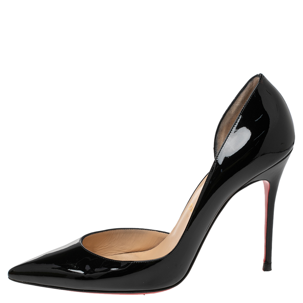 

Christian Louboutin Black Patent Leather Iriza Pumps Size