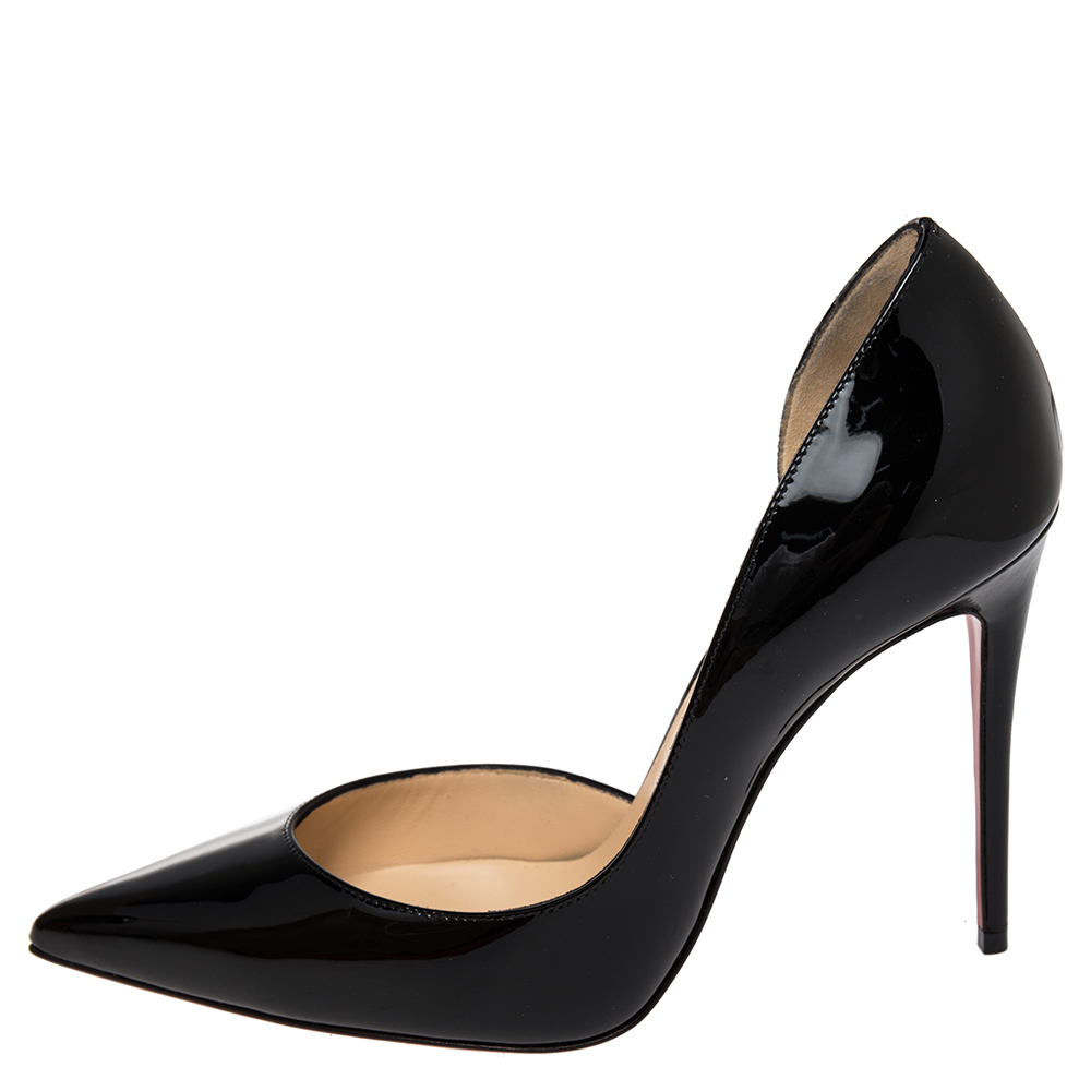 

Christian Louboutin Black Patent Leather Iriza Pumps Size