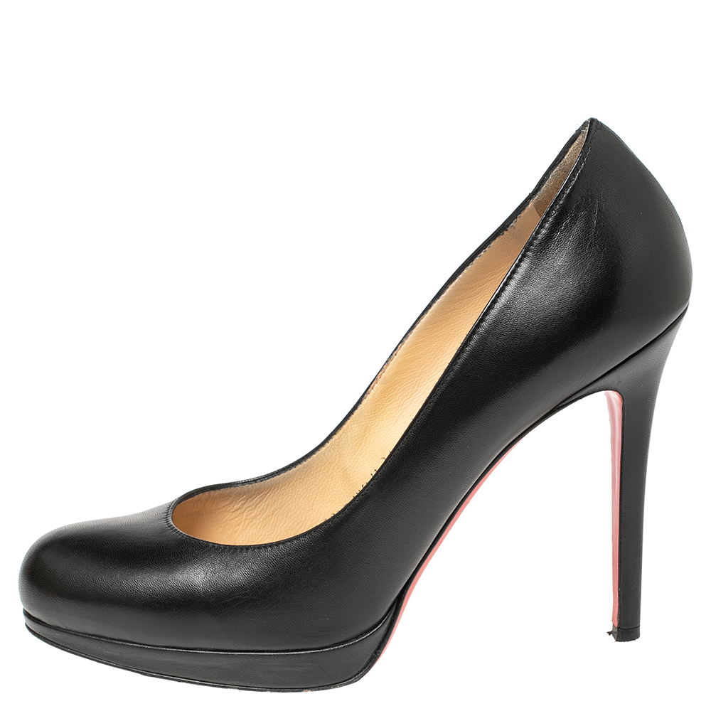 

Christian Louboutin Black Leather New Simple Pumps Size