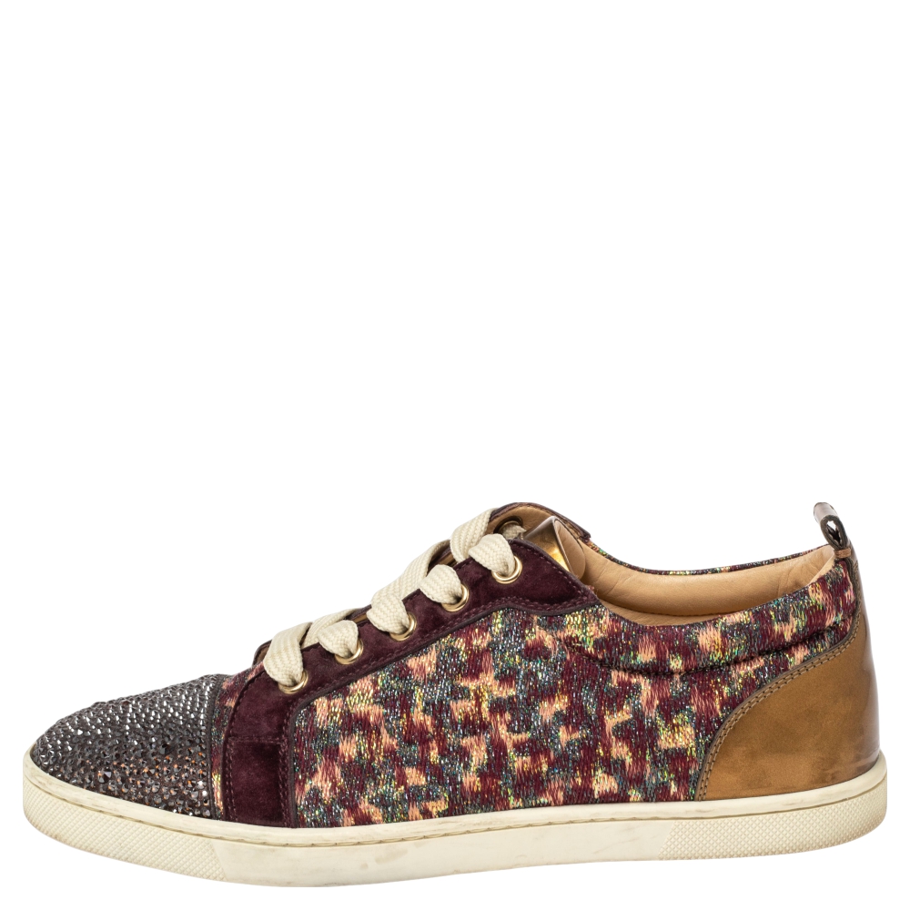 

Christian Louboutin Multicolor Leather, Glitter Gondolo Sneakers Size, Metallic