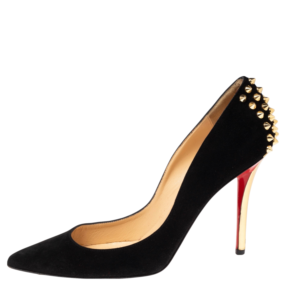 

Christian Louboutin Black Suede Zappa Pointed Toe Pumps Size