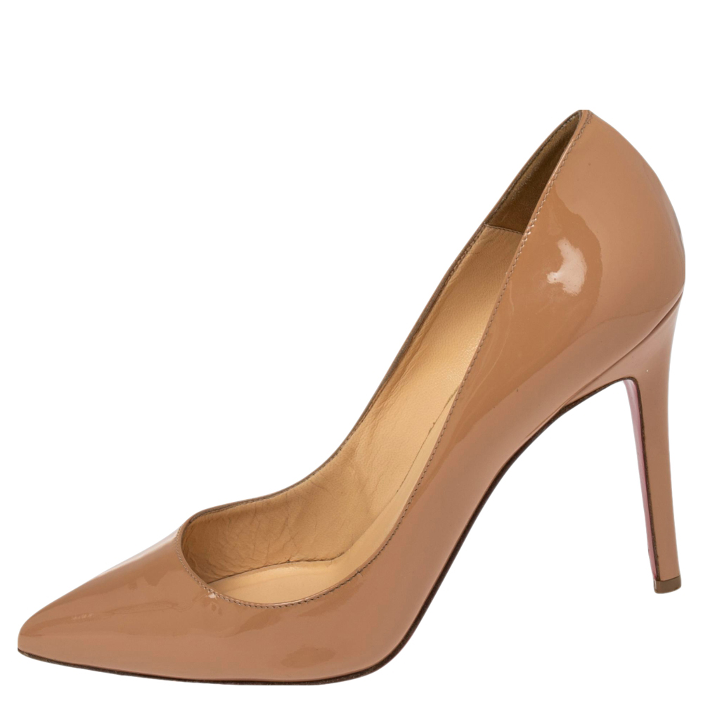 

Christian Louboutin Beige Patent Leather Pigalle Pumps