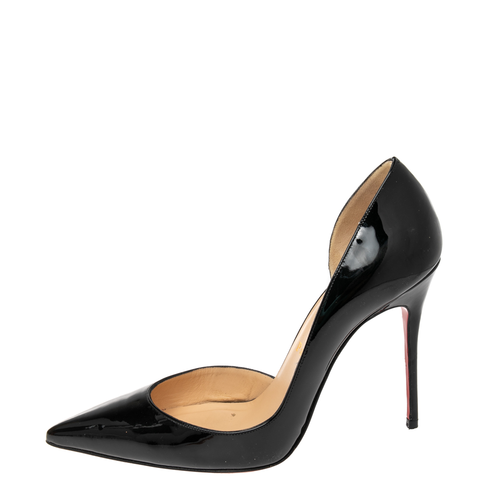 

Christian Louboutin Black Patent Leather Iriza Pumps Size