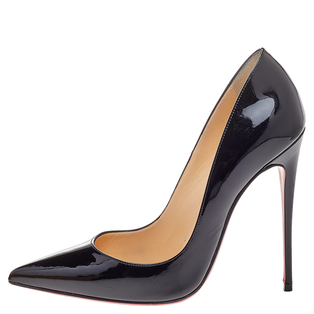 

Christian Louboutin Black Patent Leather So Kate Pointed Toe Pumps Size