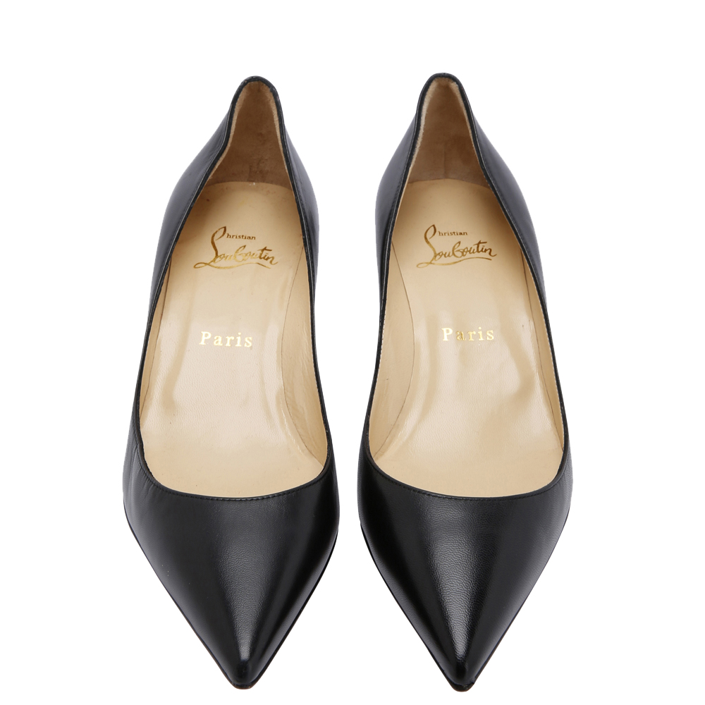 

Christian Louboutin Black Patent Leather Pigalle Pointed Toe Pumps Size EU