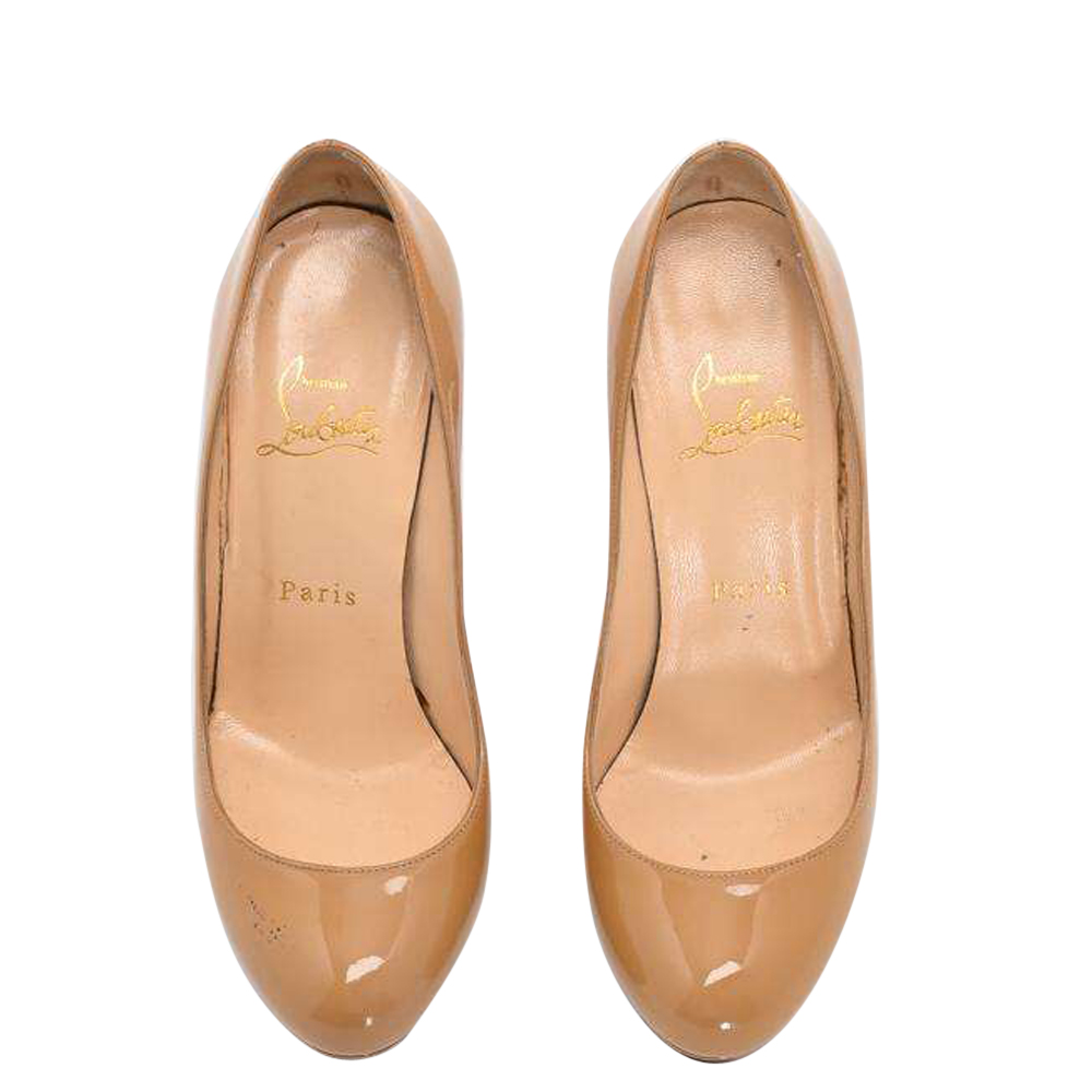 

Christian Louboutin Tan Patent Leather Pumps Size EU