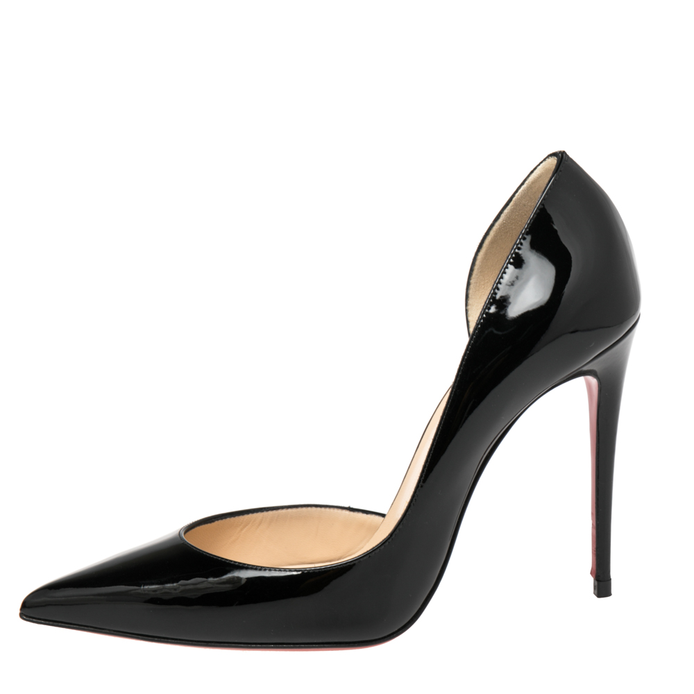 

Christian Louboutin Black Patent Leather Iriza Pumps Size
