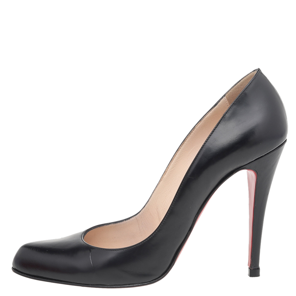 

Christian Louboutin Black Leather Decollete Pumps Size