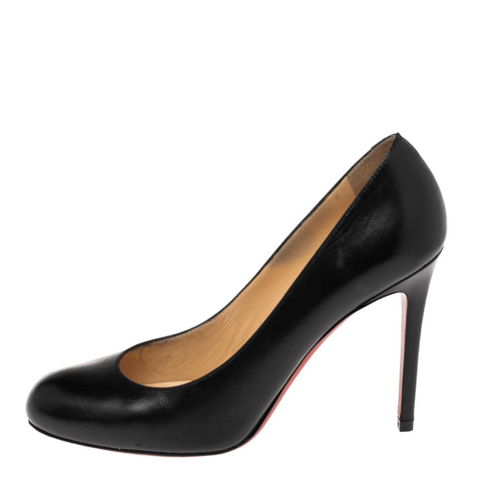 

Christian Louboutin Black Leather Simple Pumps Size