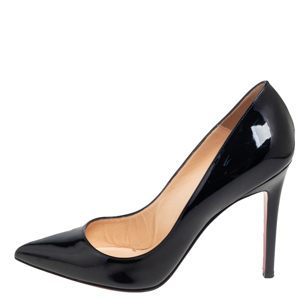 

Christian Louboutin Black Patent Leather So Kate Pumps Size