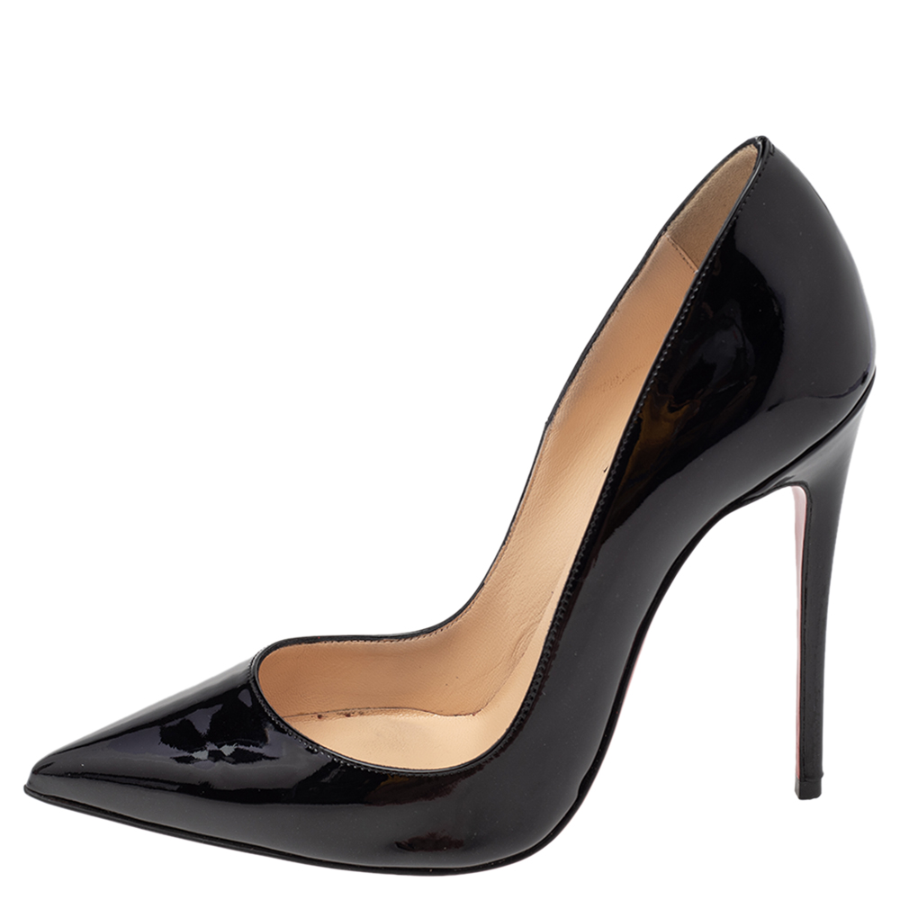 

Christian Louboutin Black Patent Leather So Kate Pumps Size