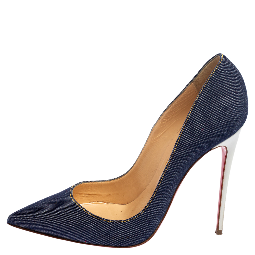 

Christian Louboutin Blue Denim So Kate Pumps Size