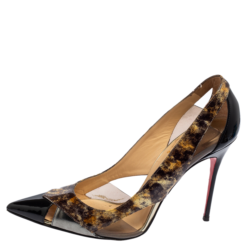 

Christian Louboutin Multicolor Patent Leather and PVC Galata Pumps Size