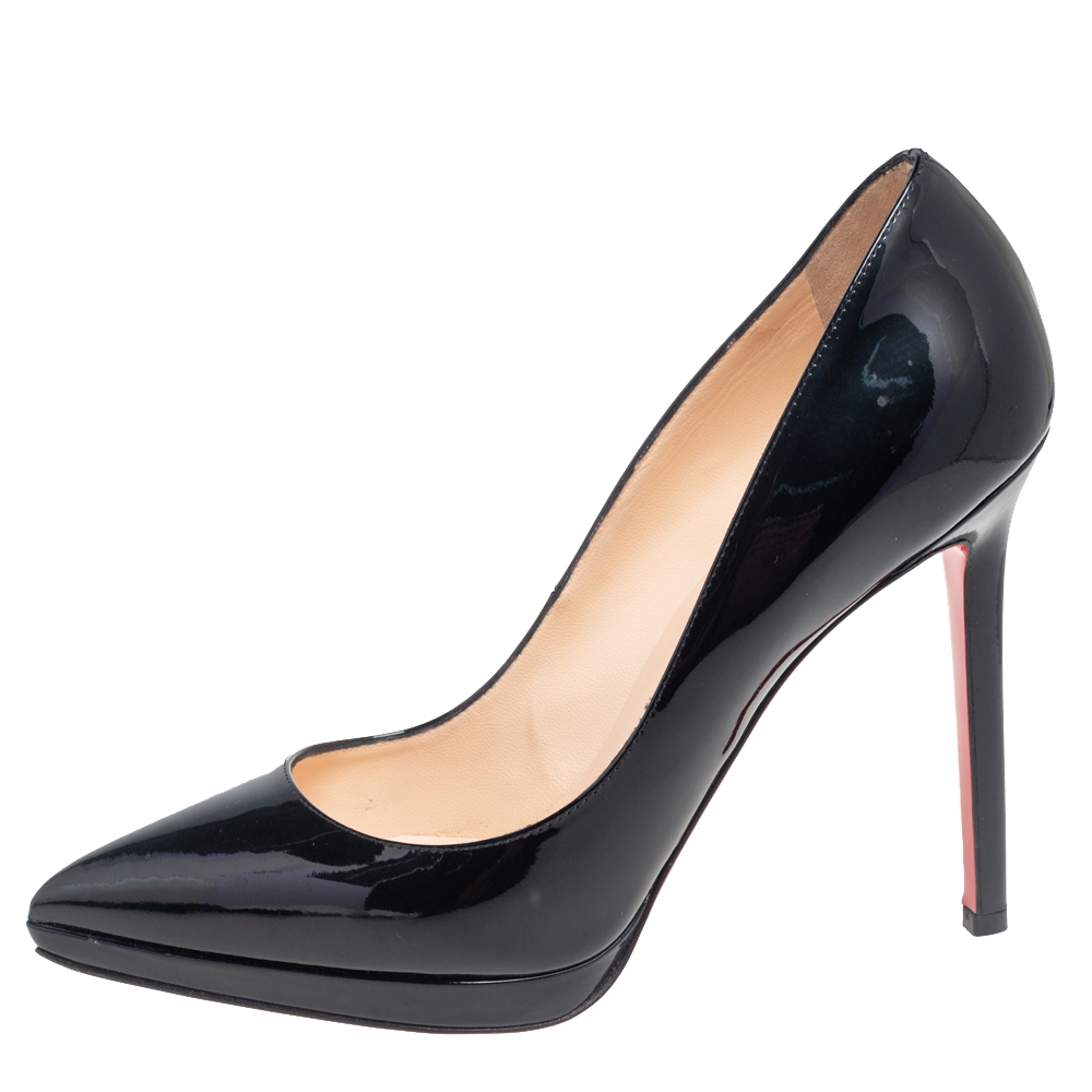 

Christian Louboutin Black Patent Leather Pigalle Plato Pumps Size