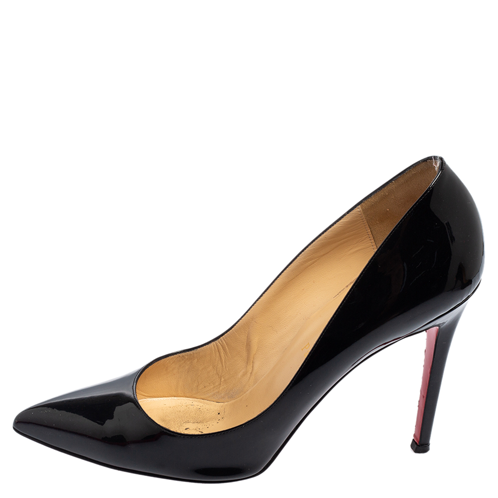 

Christian Louboutin Black Patent Leather So Kate Pumps Size