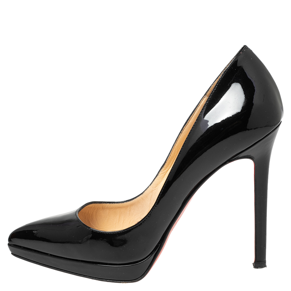 

Christian Louboutin Black Patent Leather Pigalle Plato Pumps Size