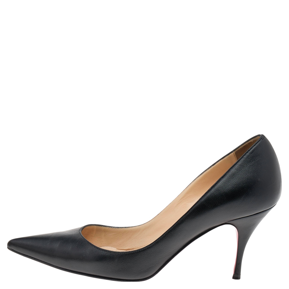 

Christian Louboutin Black Leather Kate Pumps Size