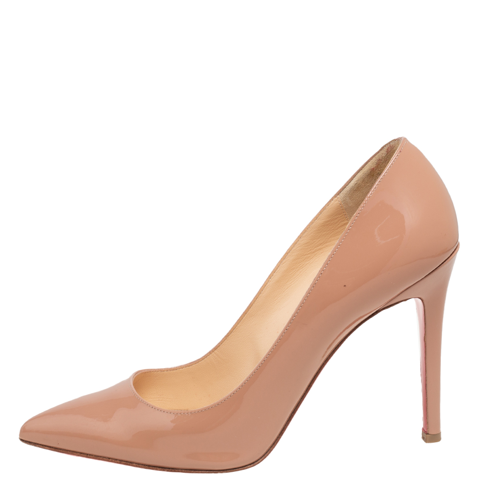 

Christian Louboutin Beige Patent Leather Pigalle Pumps Size