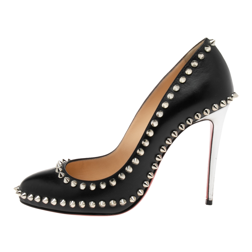 

Christian Louboutin Black Leather Dorispiky Pumps Size