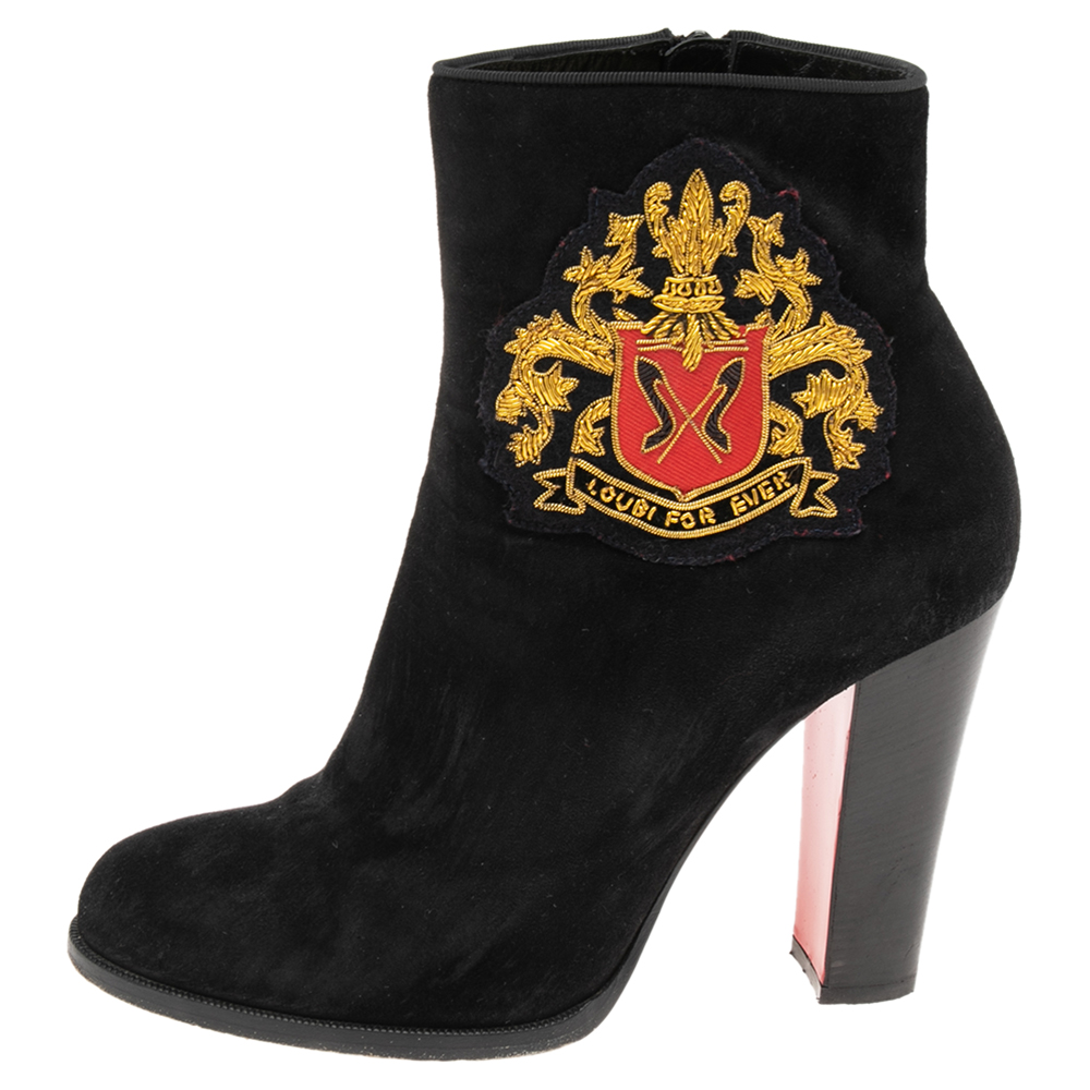 

Christian Louboutin Black Suede Ankle Boots Size