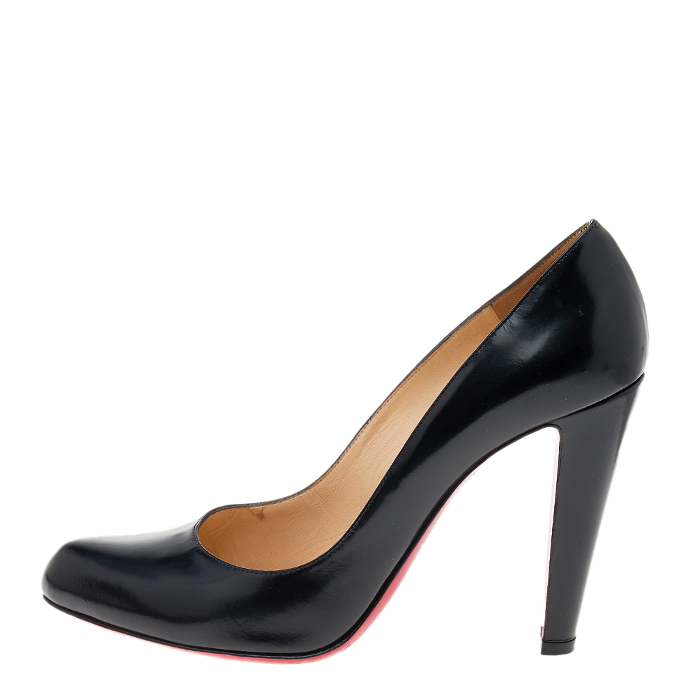 

Christian Louboutin Black Leather Fififa Pumps Size