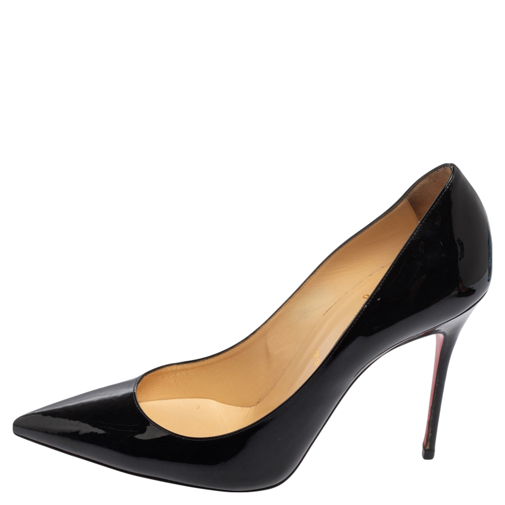 

Christian Louboutin Black Patent Leather Kate Pumps Size