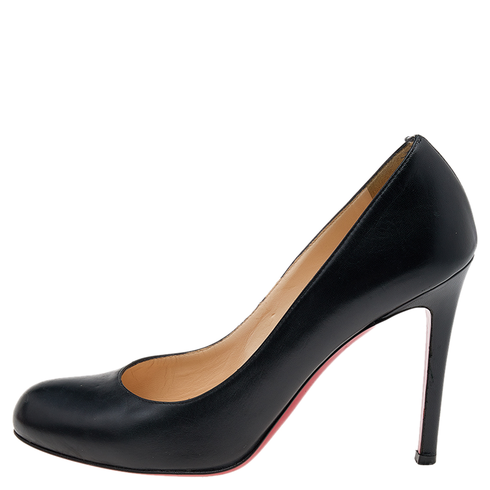 

Christian Louboutin Black Leather Simple Pumps Size