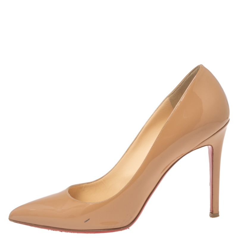

Christian Louboutin Beige Patent Leather Pigalle Pumps Size