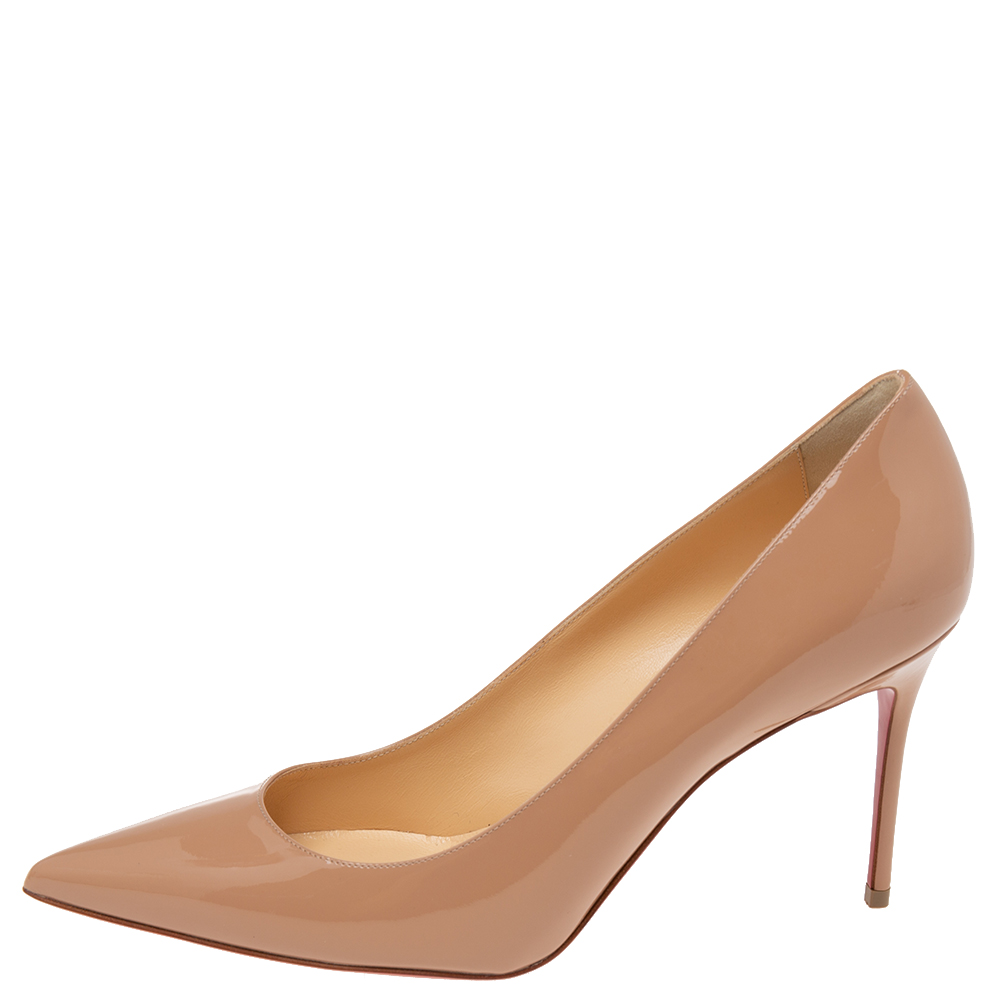 

Christian Louboutin Beige Patent Leather Kate Pumps Size