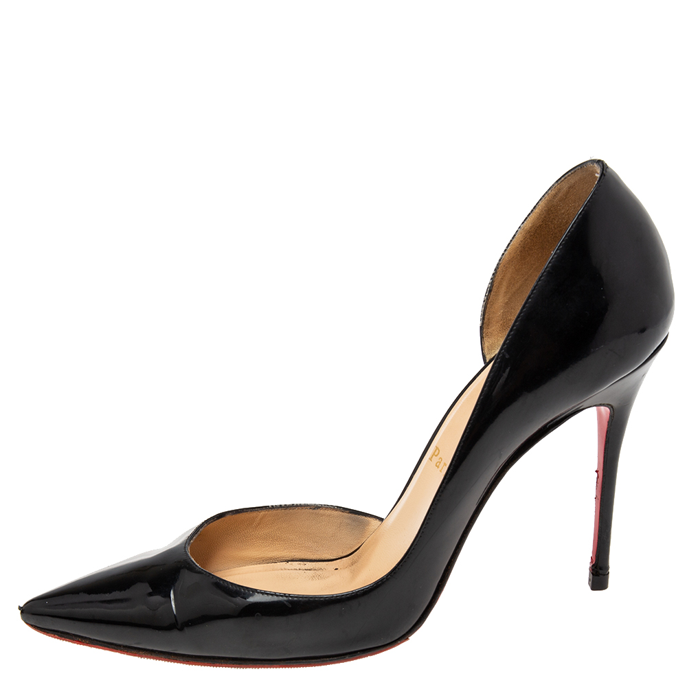 

Christian Louboutin Black Patent Leather Iriza Pumps Size